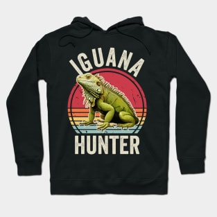 Iguana Hunter Retro Vintage Hoodie